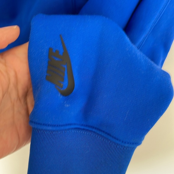 Nike Cropped Hooded Sweatshirt Jacket Medium Blue full zip 💙 - Picture 5 of 16